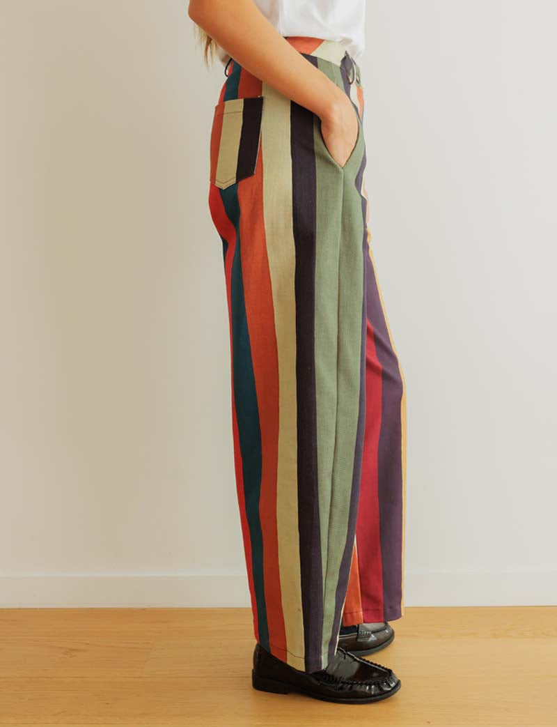 Bary Multicoloured Striped Jeans