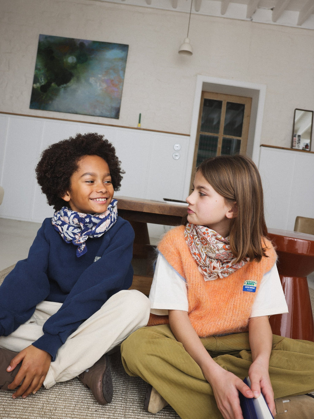 Foulard Adulte Dheli Cobalt
