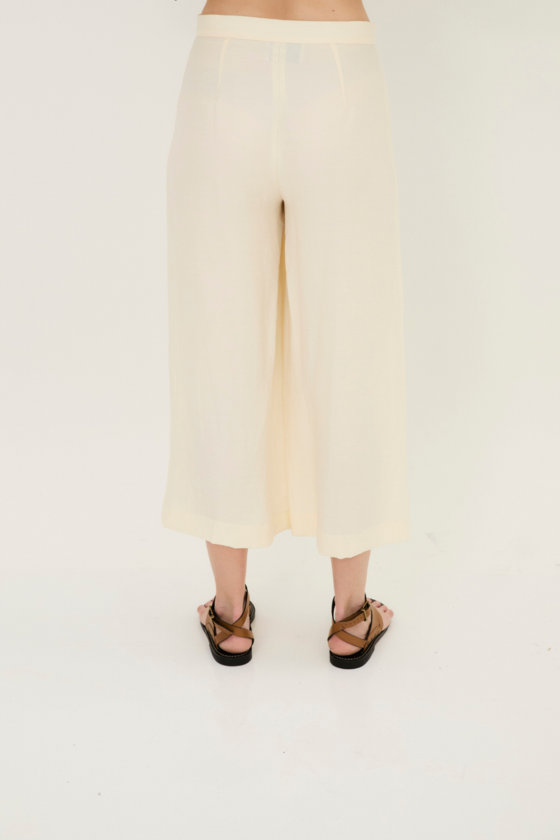 Pantalon Chine Jade Écru