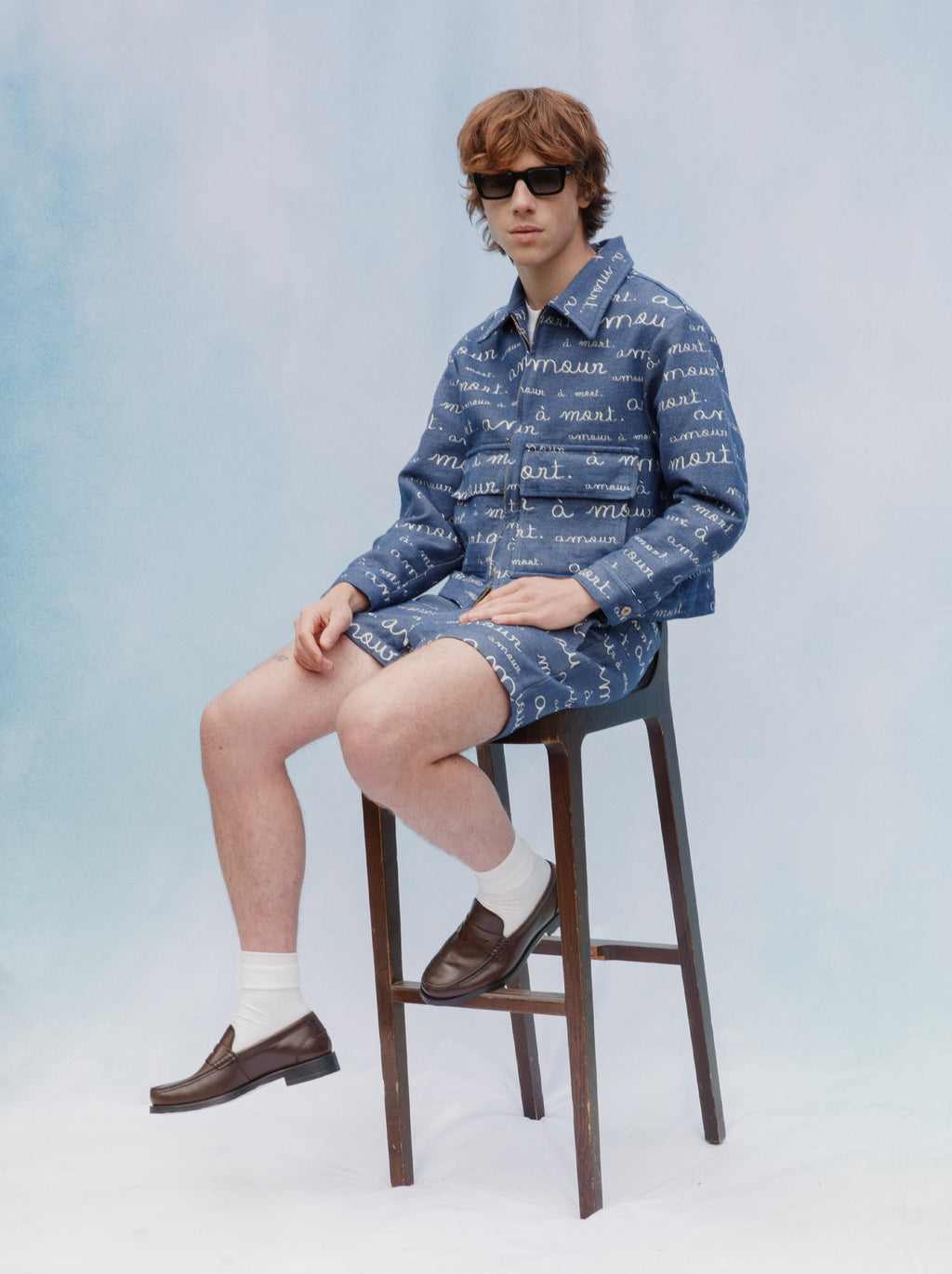 Veste Unisexe Amour Jacquard Denim