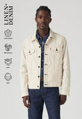 The Trucker - Denim Jacket - Longing For Summer Linen+ Denim