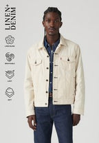 The Trucker - Denim Jacket - Longing For Summer Linen+ Denim