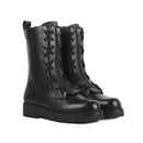 Bottes - Valentino Garavani Combat Leather  - Black