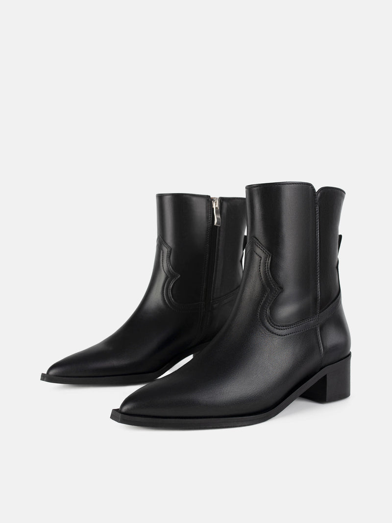 Gaze Without A Sound Ankle Boots - Black