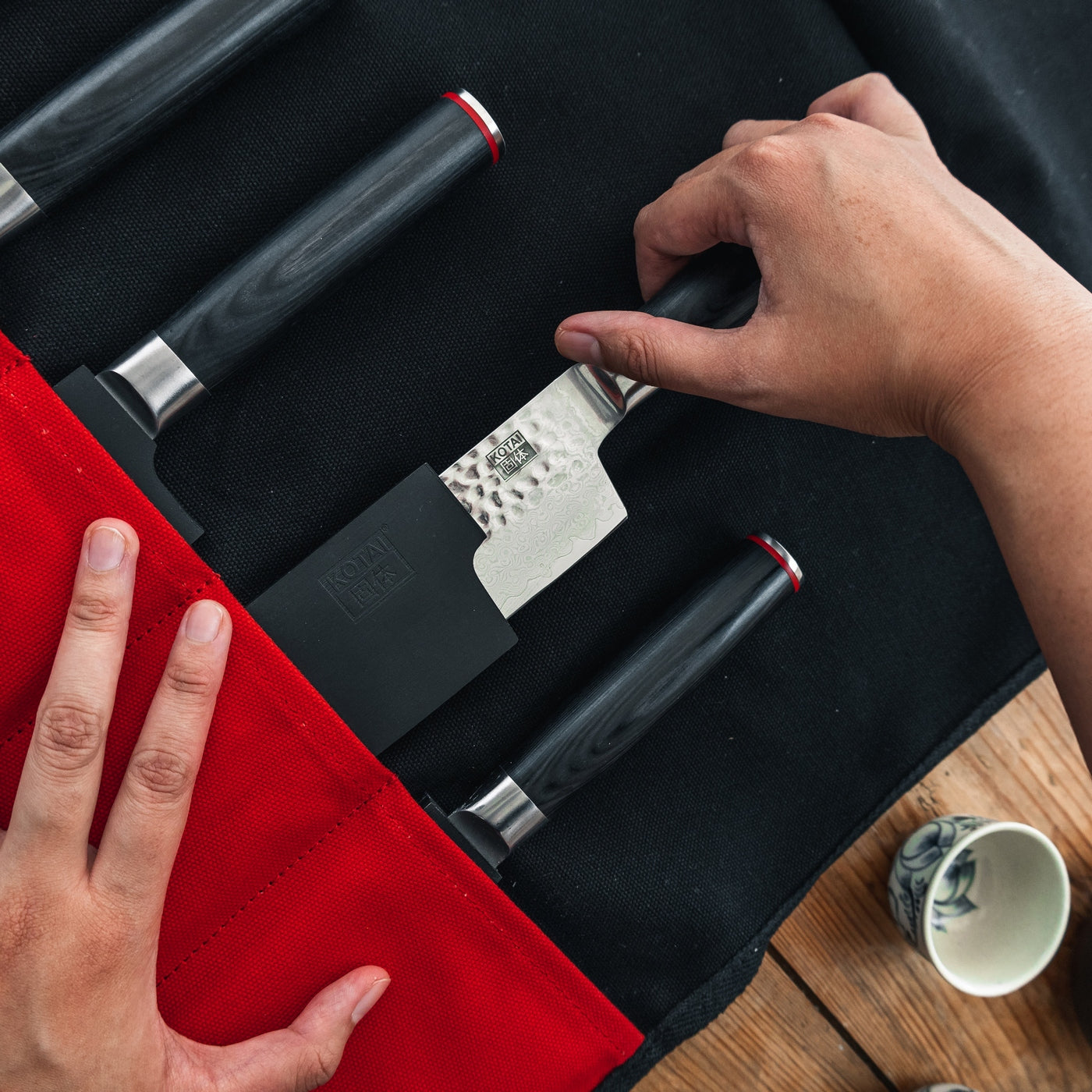 Collection Bunka San-Mai - Set Complet Nomade 6 Pièces : 4 Couteaux + 2 Accessoires