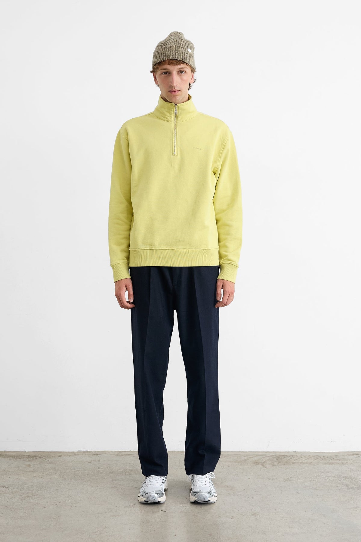 Pull Col Zippé Yellow
