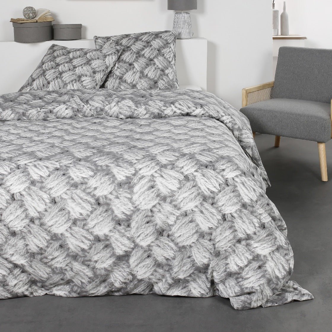Bedding Set - Flannel - Chalk