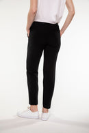 Pantalon Cigarette En Tissu Fluide Noir