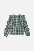 Blusas Milk Check - geométrico AQUA