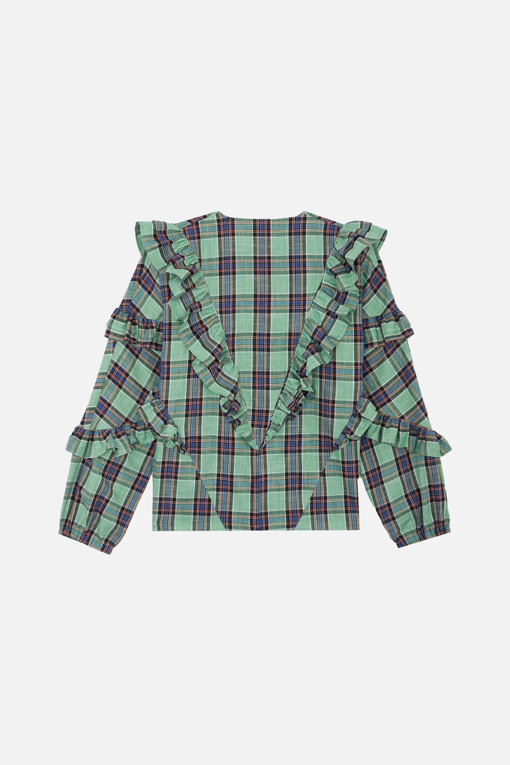 Blusas Milk Check - geométrico AQUA