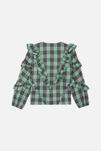 Blusas Milk Check - geométrico AQUA