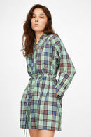 Robe Odd Check - geometrique AQUA