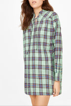 Robe Odd Check - geometrique AQUA