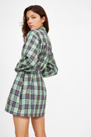 Robe Odd Check - geometrique AQUA
