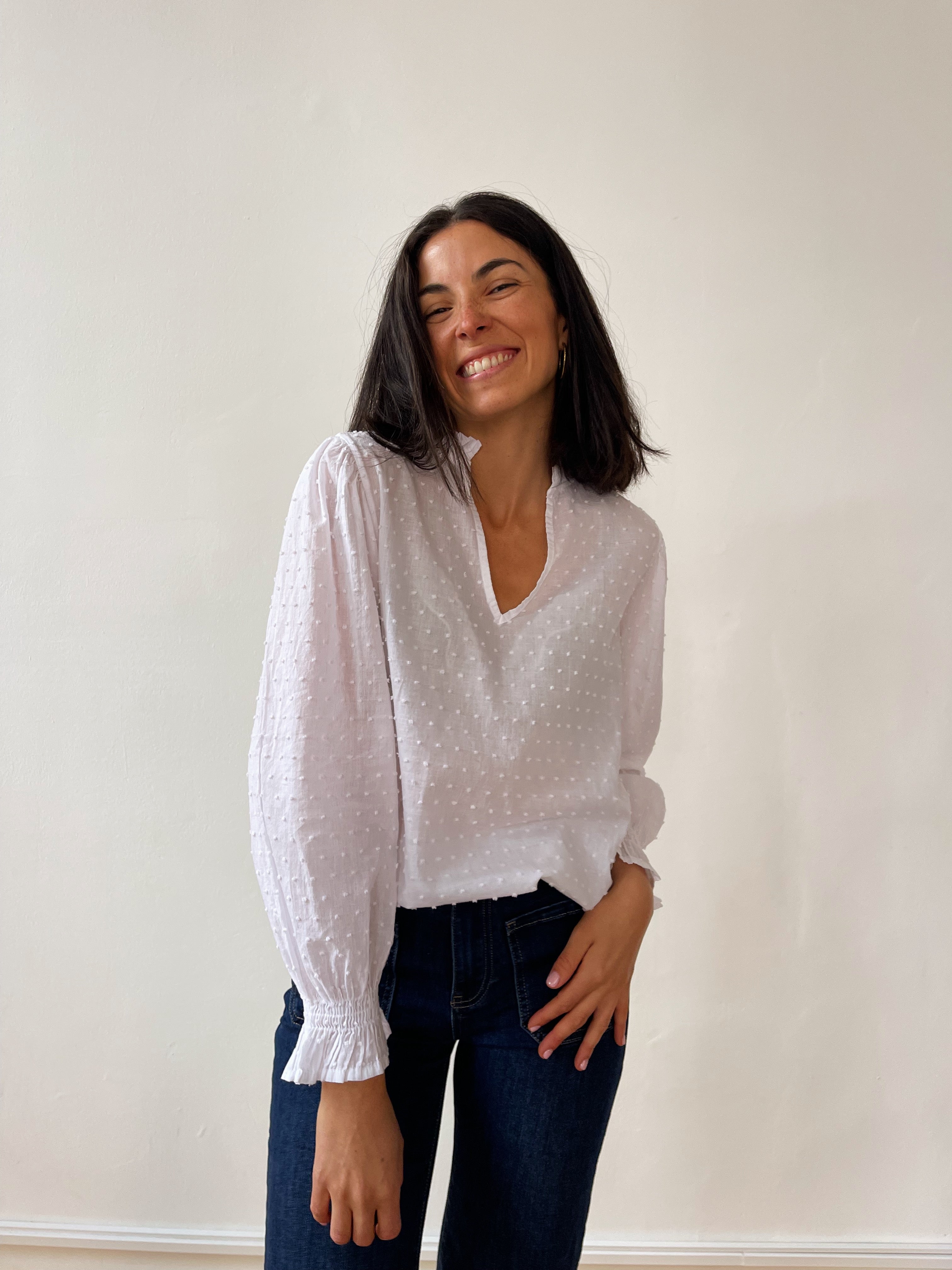 White Isabella Blouse