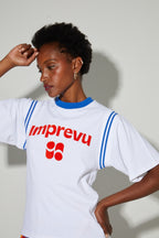 T-Shirt Colette Collège, Logo Velours Orange, Fabriqué Au Portugal