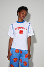 T-Shirt Colette Collège, Logo Velours Orange, Fabriqué Au Portugal