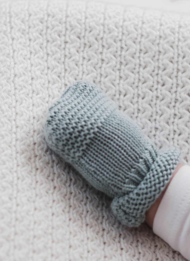 Moufles En Coton Petits Chats - Bleu Danube