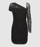 Rotate - Robe Asymétrique Noire - Femme