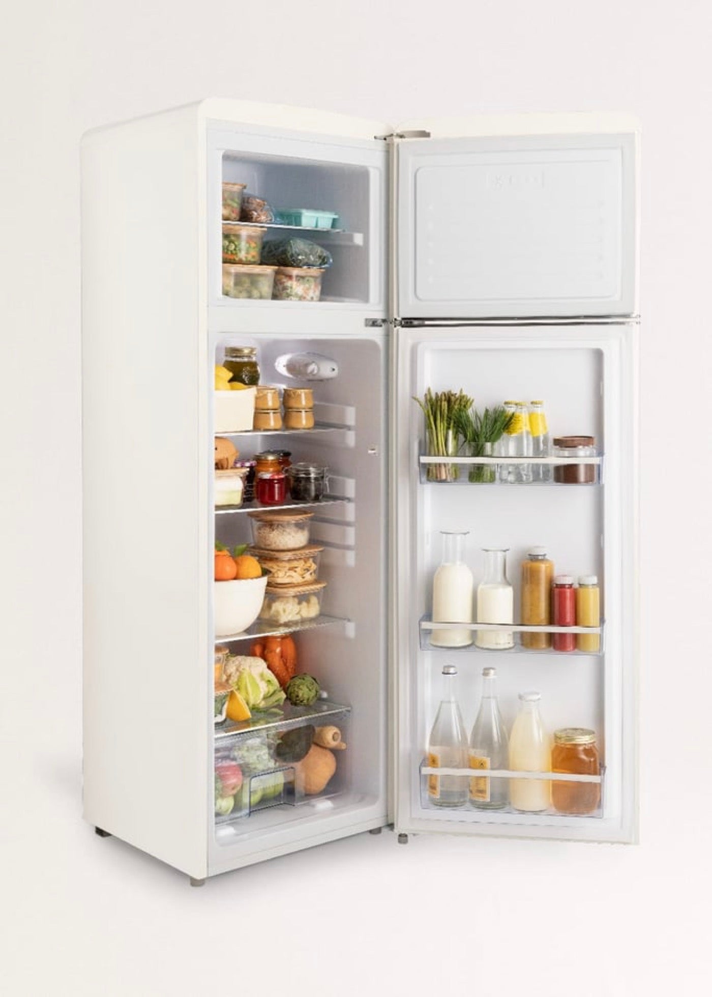 Fridge Stylance Top 246L - Frigorífico Combi Estilo Retro - Blanco Roto
