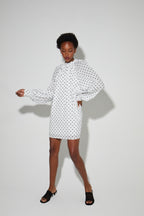Robe Ilona Voile Pois, Fabriquée En Italie