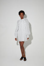 Robe Ilona Voile Pois, Fabriquée En Italie