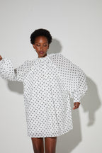 Robe Ilona Voile Pois, Fabriquée En Italie