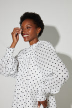 Robe Ilona Voile Pois, Fabriquée En Italie