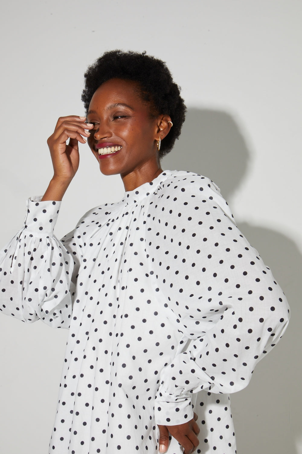 Robe Ilona Voile Pois, Fabriquée En Italie