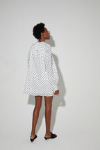 Robe Ilona Voile Pois, Fabriquée En Italie