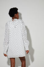 Robe Ilona Voile Pois, Fabriquée En Italie