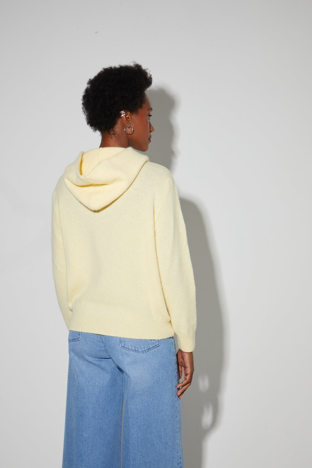 Sweatshirt Nola Alpaga Yellow Fabriqué En Italie
