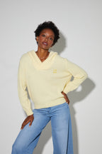 Sweatshirt Nola Alpaga Yellow Fabriqué En Italie