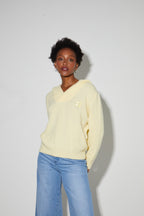 Sweatshirt Nola Alpaga Yellow Fabriqué En Italie