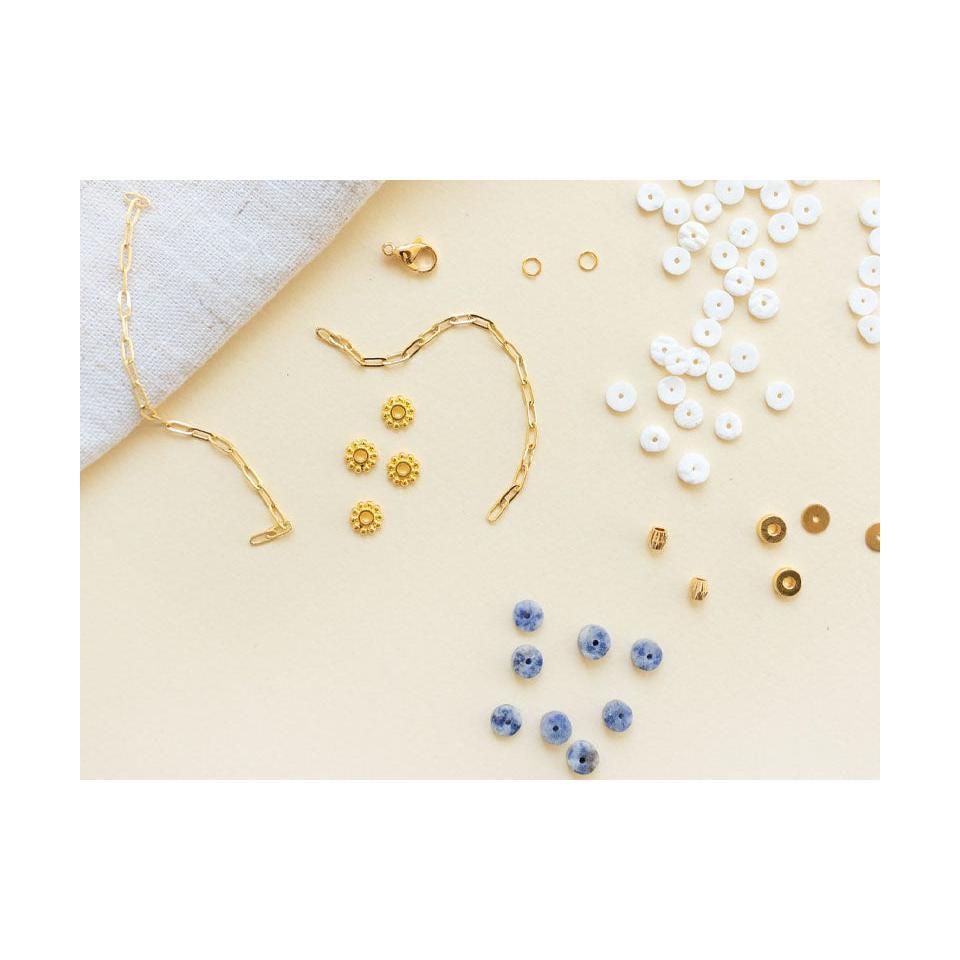 kit de joyería de bricolaje - Mon Collier En cuentas de Heishi y jaspe.