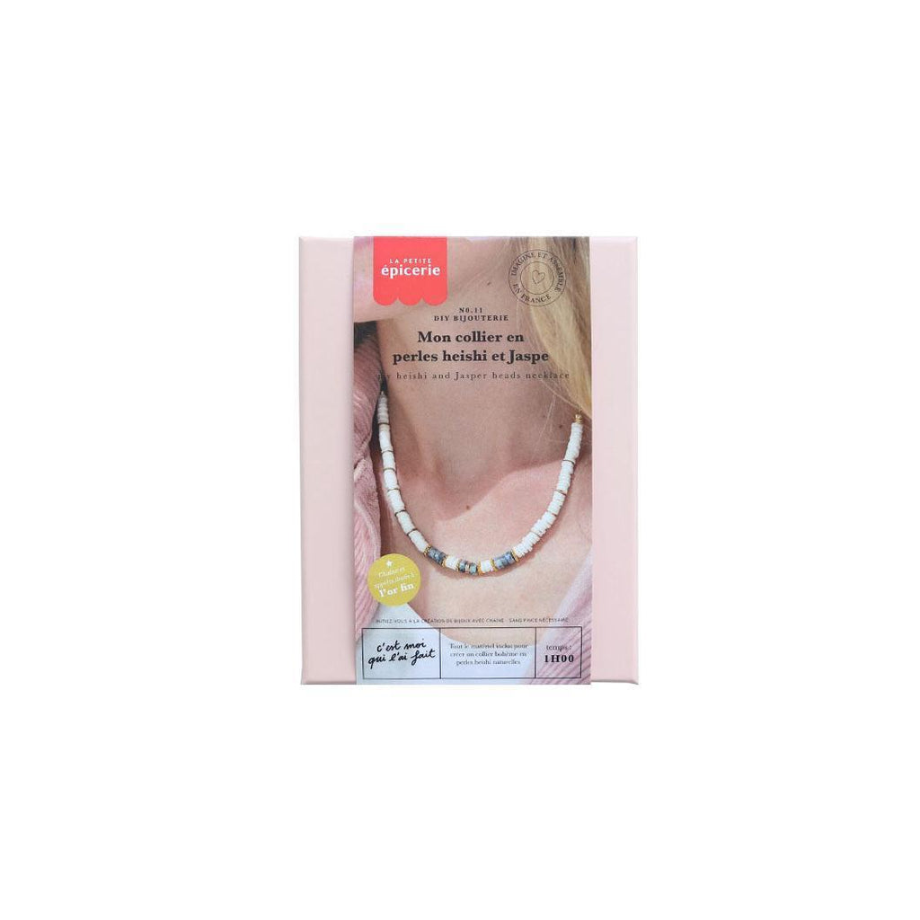 kit de joyería de bricolaje - Mon Collier En cuentas de Heishi y jaspe.