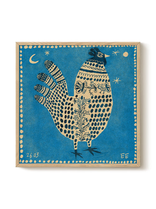 Enikő Eged - Gallo mágico en azul