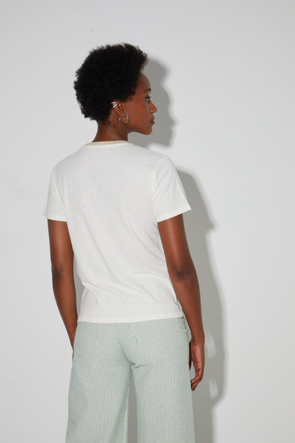 Fred Freedom Tshirt In Cotton Linen Made In Portugal.