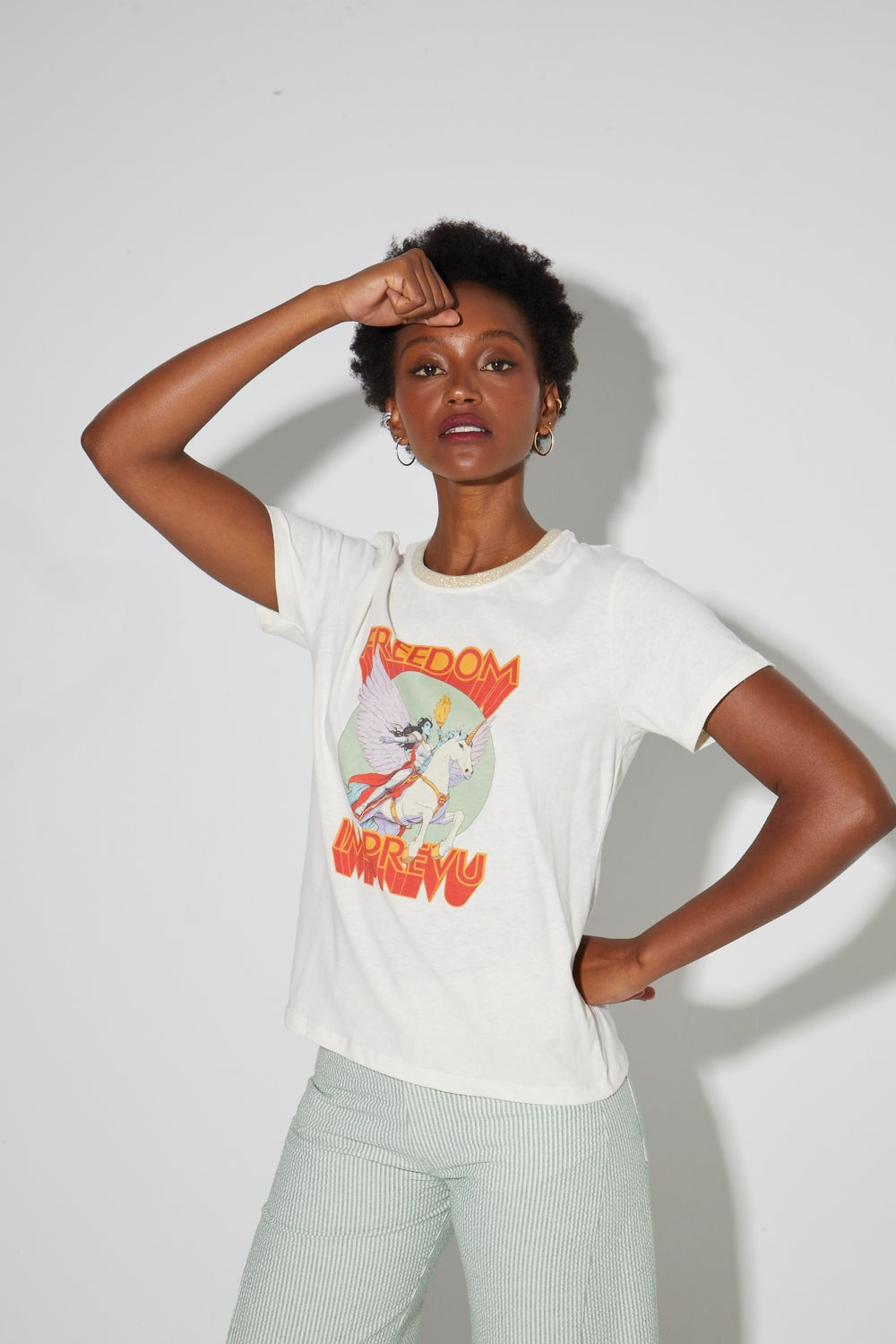 Tshirt Fred Freedom En Coton Lin Fabriqué Au Portugal.