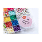 Maxi Box - 16 Colors of Heishi Pop Beads and Accessories + Letter Beads, Scissors and Elastic Thread