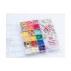 Maxi Box - 16 Colors of Heishi Pop Beads and Accessories + Letter Beads, Scissors and Elastic Thread