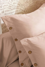 Perrine - Pudebetræk - Ensfarvet percale - Blush