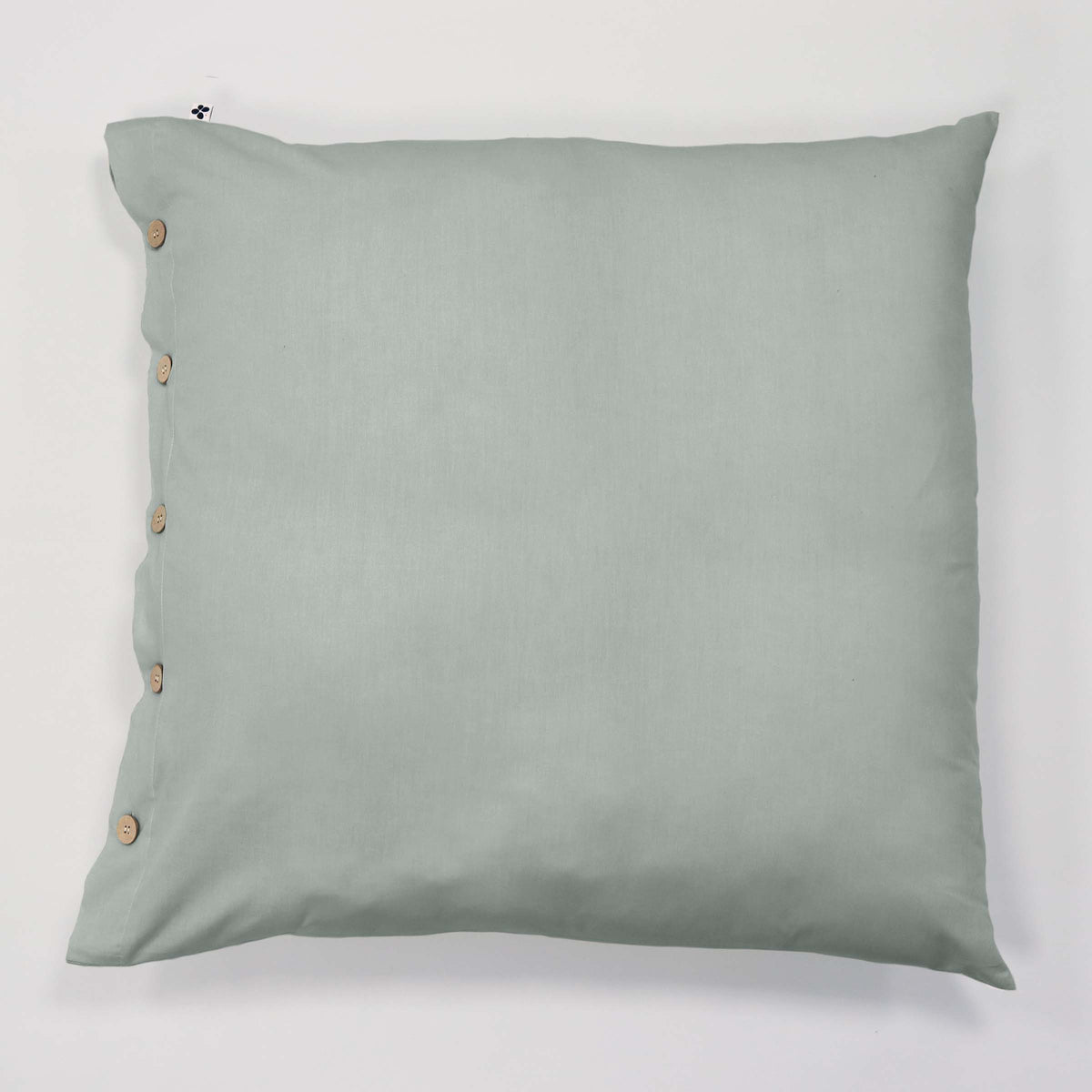 Perrine - Federa Per Cuscino - Percalle A Tinta Unita - Celadon