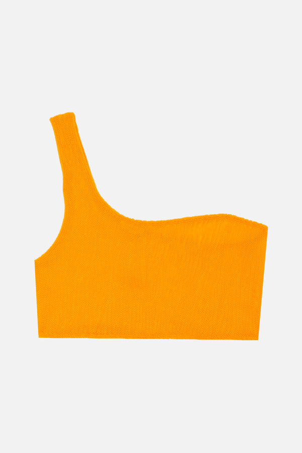 Haut de maillot de bain Lino Gaufre MANDARINE