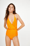 Falcon Waffle swimsuit MANDARINE