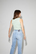 Théo Striped Green Top Made In Portugal - Navy Blue