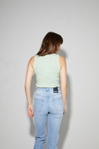 Théo Striped Green Top Made In Portugal - Navy Blue