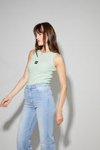 Théo Striped Green Top Made In Portugal - Navy Blue