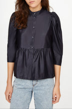 Away Lacquer Blouse NAVY