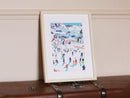 Coffret Peinture Au Numéro - Petit Pinceau - Skiing Among Montains Par Katie Smith